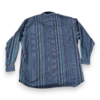 Vintage Wrangler Shirt Adult 2XL XXL Blue Green White Striped Western Cowboy 90s