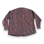 Vintage Wrangler Shirt Adult 2XL XXL Blue Red Yellow Striped Western Cowboy 90s