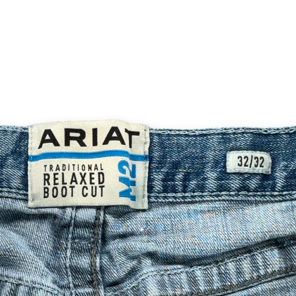 Ariat Jeans Mens 32x32 Blue M2 Boot Cut Traditional Relaxed Workwear Western-6 Ariat Jeans Mens 32x32 Blue M2 Boot Cut Traditional Relaxed Workwear Western