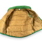 Vintage Puffer Vest Adult LARGE Green CF Industries Farm Seed Quilted USA 80s