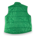 Vintage Puffer Vest Adult LARGE Green CF Industries Farm Seed Quilted USA 80s