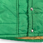 Vintage Puffer Vest Adult LARGE Green CF Industries Farm Seed Quilted USA 80s