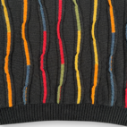 Vintage Protege Collection Sweater Adult LARGE Black Textured 3D Knit Biggie 90s