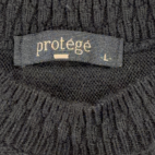 Vintage Protege Collection Sweater Adult LARGE Black Textured 3D Knit Biggie 90s