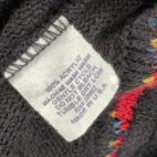 Vintage Protege Collection Sweater Adult LARGE Black Textured 3D Knit Biggie 90s