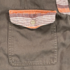 Supremebeing Shirt Adult MEDIUM Green Southwest Orange Trim Western Military