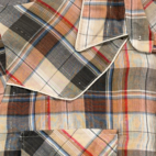 Vintage Western Shirt Adult MEDIUM Brown Plaid Gold Canyon Trails Pearl Snap 70s