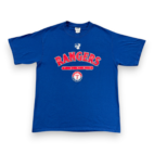 Vintage Texas Rangers Shirt Adult LARGE Blue MLB Baseball Logo Lee Sports Y2K