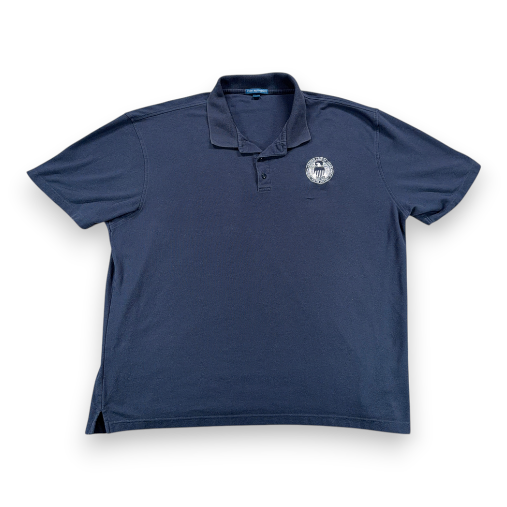 Federal Reserve Bank Polo Shirt Adult 3XL XXXL Blue Minneapolis Workwear Staff-1 Federal Reserve Bank Polo Shirt Adult 3XL XXXL Blue Minneapolis Workwear Staff
