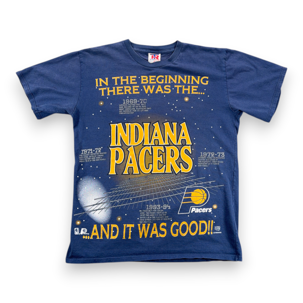 Vintage Indiana Pacers Shirt Adult MEDIUM Blue NBA Basketball Sports USA 90s-1 Vintage Indiana Pacers Shirt Adult MEDIUM Blue NBA Basketball Sports USA 90s