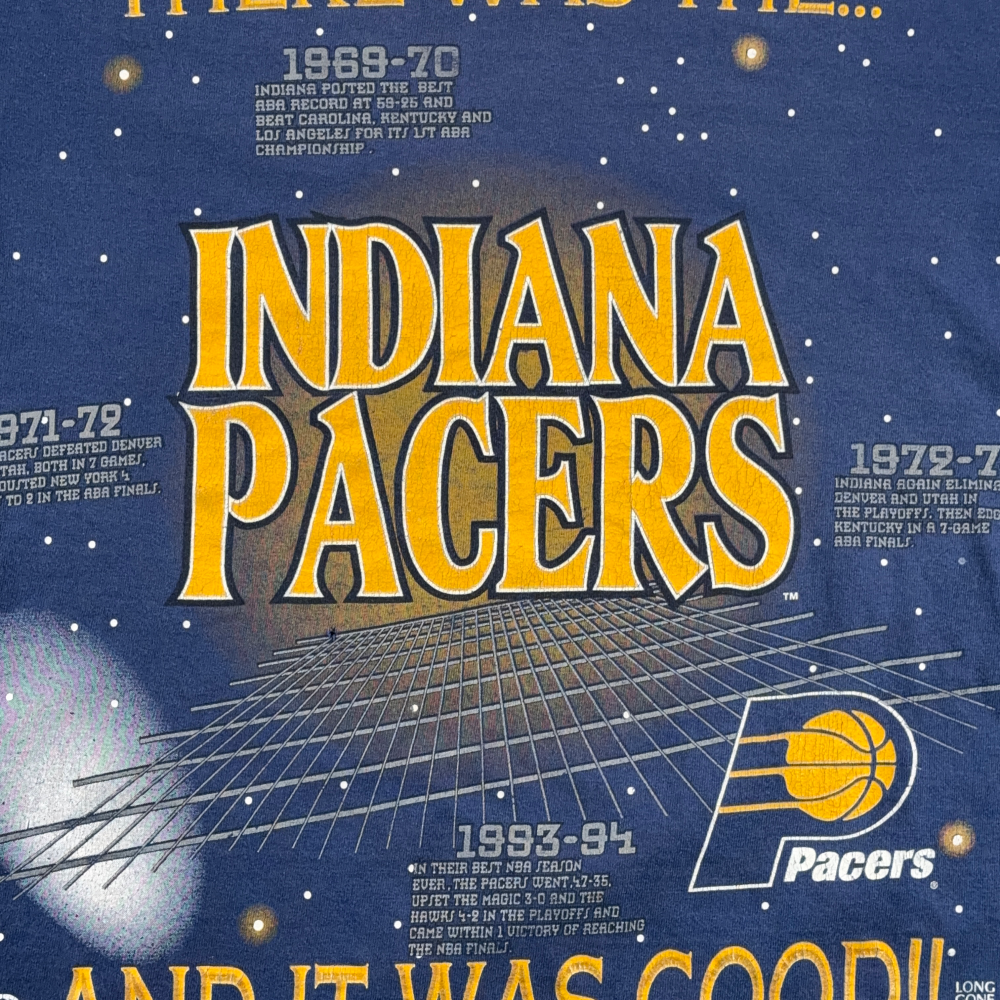 Vintage Indiana Pacers Shirt Adult MEDIUM Blue NBA Basketball Sports USA 90s-2 Vintage Indiana Pacers Shirt Adult MEDIUM Blue NBA Basketball Sports USA 90s