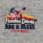 Vintage Famous Daves Sweater Adult EXTRA LARGE Gray Sweatshirt BBQ Blues Pig Y2K