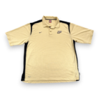 Vintage Purdue Boilermakers Polo Shirt Adult EXTRA LARGE Yellow Nike Drifit Y2K