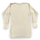 Vintage Sears Shirt Adult SMALL White Thermal Waffle Knit Undershirt USA 70s