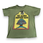 Allman Brothers Band Shirt Adult LARGE Green Mushroom Eagle Rock Retro Classic