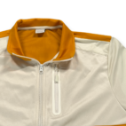 Bonobos Jacket Adult LARGE White Yellow Cotton Fielder Track Retro Full Zip