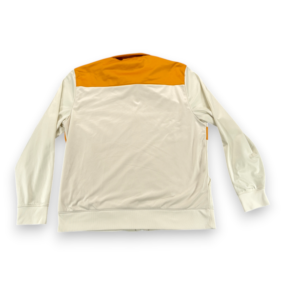 Bonobos Jacket Adult LARGE White Yellow Cotton Fielder Track Retro Full Zip-3 Bonobos Jacket Adult LARGE White Yellow Cotton Fielder Track Retro Full Zip