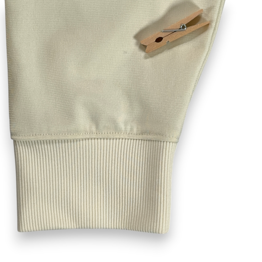 Bonobos Jacket Adult LARGE White Yellow Cotton Fielder Track Retro Full Zip-5 Bonobos Jacket Adult LARGE White Yellow Cotton Fielder Track Retro Full Zip