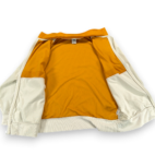 Bonobos Jacket Adult LARGE White Yellow Cotton Fielder Track Retro Full Zip