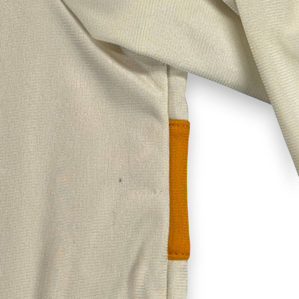 Bonobos Jacket Adult LARGE White Yellow Cotton Fielder Track Retro Full Zip-9 Bonobos Jacket Adult LARGE White Yellow Cotton Fielder Track Retro Full Zip