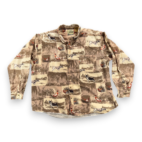 Vintage Outdoor Life Shirt Adult 2XL XXL Brown Orange Dogs Pheasant Hunting Y2K