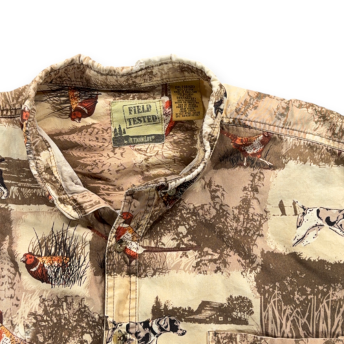 Vintage Outdoor Life Shirt Adult 2XL XXL Brown Orange Dogs Pheasant Hunting Y2K-2 Vintage Outdoor Life Shirt Adult 2XL XXL Brown Orange Dogs Pheasant Hunting Y2K