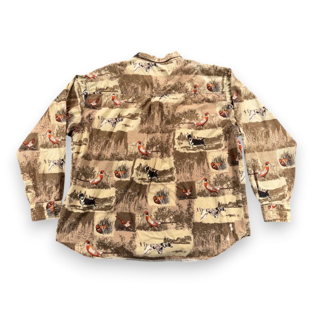 Vintage Outdoor Life Shirt Adult 2XL XXL Brown Orange Dogs Pheasant Hunting Y2K-3 Vintage Outdoor Life Shirt Adult 2XL XXL Brown Orange Dogs Pheasant Hunting Y2K