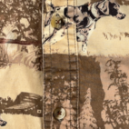 Vintage Outdoor Life Shirt Adult 2XL XXL Brown Orange Dogs Pheasant Hunting Y2K