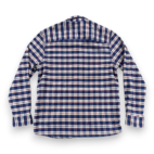 Lee Shirt Adult SMALL Blue White Red Plaid Flannel Workwear Shacket Side Pockets