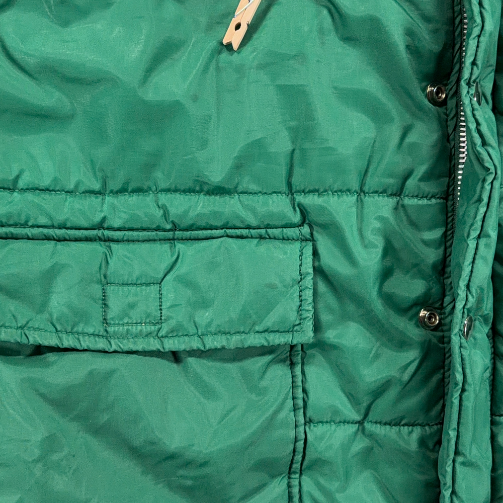 Vintage Montgomery Ward Jacket Adult EXTRA LARGE Green Puffer Nylon Quilted 80s-8 Vintage Montgomery Ward Jacket Adult EXTRA LARGE Green Puffer Nylon Quilted 80s