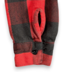 Vintage Five Brother Shirt Adult MEDIUM Red Black Flannel Buffalo Plaid USA 80s