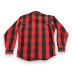 Vintage Five Brother Shirt Adult MEDIUM Red Black Flannel Buffalo Plaid USA 80s