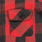 Vintage Five Brother Shirt Adult MEDIUM Red Black Flannel Buffalo Plaid USA 80s