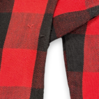 Vintage Five Brother Shirt Adult MEDIUM Red Black Flannel Buffalo Plaid USA 80s