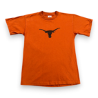 Vintage Texas Longhorns Shirt Adult MEDIUM Orange Football Helmet Logo NCAA Y2K
