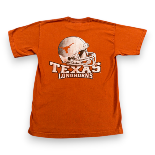 Vintage Texas Longhorns Shirt Adult MEDIUM Orange Football Helmet Logo NCAA Y2K