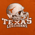 Vintage Texas Longhorns Shirt Adult MEDIUM Orange Football Helmet Logo NCAA Y2K