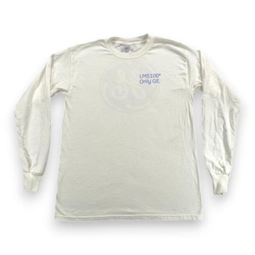 Vintage General Electric Shirt Adult MEDIUM White GE LMS100 Corporate Promo Y2K-2 Vintage General Electric Shirt Adult MEDIUM White GE LMS100 Corporate Promo Y2K