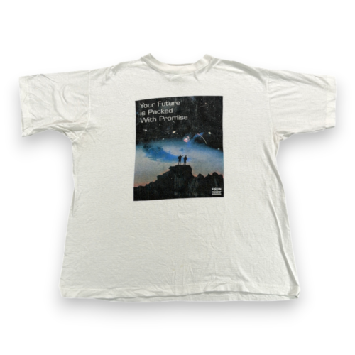 Vintage Exxon Shirt Adult EXTRA LARGE White Chemical Oil Gas Future Promise 90s