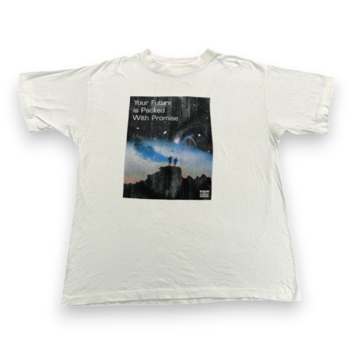 Vintage Exxon Shirt Adult EXTRA LARGE White Chemical Oil Gas Future Promise 90s