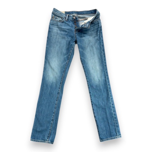 Abercrombie Fitch Jeans Mens 30x32 Blue Skinny Straight Dark Wash Button Fly