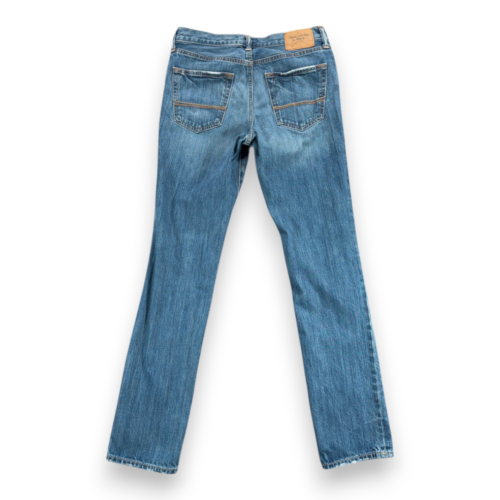 Abercrombie Fitch Jeans Mens 30×32 Blue Skinny Straight Dark Wash Button Fly-2 Abercrombie Fitch Jeans Mens 30x32 Blue Skinny Straight Dark Wash Button Fly