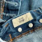 Abercrombie Fitch Jeans Mens 30x32 Blue Skinny Straight Dark Wash Button Fly