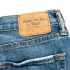 Abercrombie Fitch Jeans Mens 30x32 Blue Skinny Straight Dark Wash Button Fly