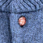 Vintage LL Bean Sweater Adult 2XL XXL Blue Lambs Wool Henley Chunky Knit Y2K