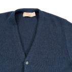 Vintage JC Penney Sweater Adult LARGE Blue Cardigan Fox USA Acrylic Cobain 70s