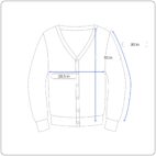 Vintage JC Penney Sweater Adult LARGE Blue Cardigan Fox USA Acrylic Cobain 70s