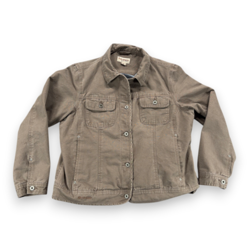 Dri Duck Jacket Womens EXTRA LARGE Brown Cotton Canvas Trucker Lined Chore Work