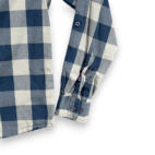 Free Nature Shirt Adult MEDIUM Blue Gray Cotton Buffalo Check Button Up