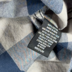 Free Nature Shirt Adult MEDIUM Blue Gray Cotton Buffalo Check Button Up